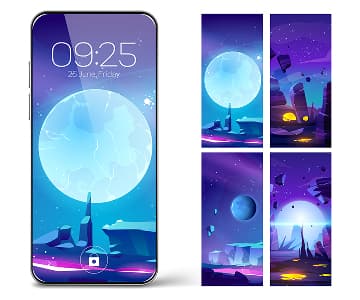 Phone's screen Illustrations